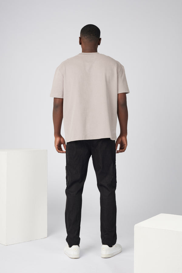 PANTETH Grey Tee with Black Ukiyo-e Print