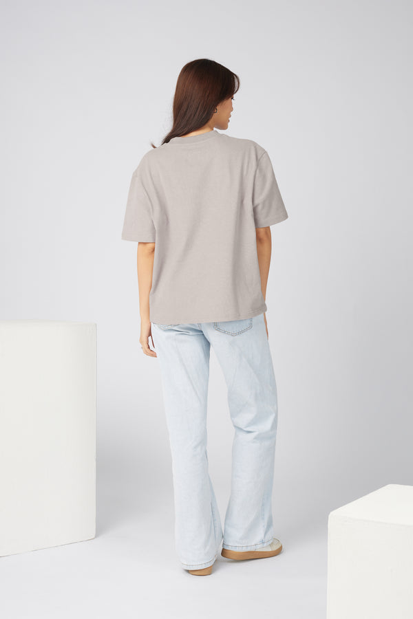 PANTETH Grey Tee with Black Ukiyo-e Print